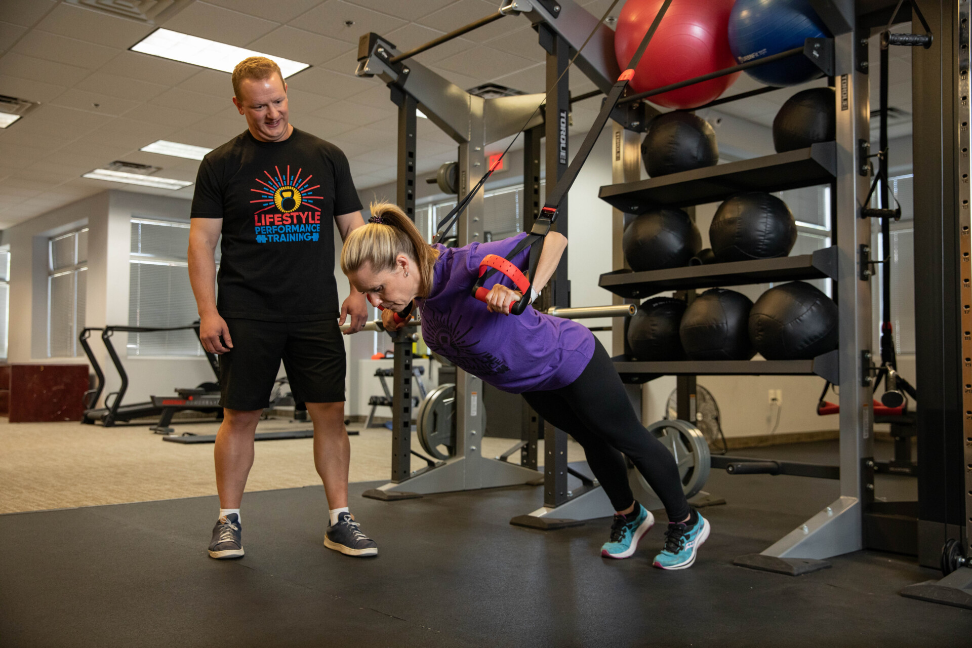 Lifestyle Performance Training Client training, personal training coaching session focused on strength training and personalized support with John Winters